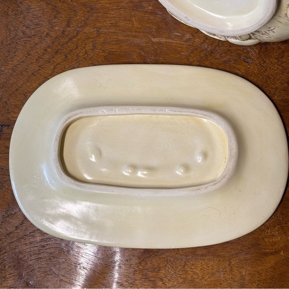 Vintage 70s Arnels Merry Mushrooms large ceramic gravy boat with saucer - Picture 6 of 11